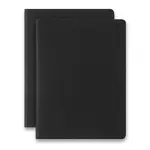 Sešity Moleskine Smart 22 - měkké desky XL, čisté, 2 ks, černé