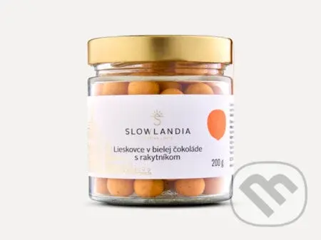 Lieskovce v bielej čokoláde s rakytníkom (200 g)