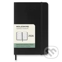 Moleskine – 12-mesačný týždenný horizontálny diár 2026 - čierny
