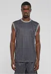 Men's Striped Mesh tank top white/black