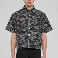 Men's shirts with print - camouflage/grey