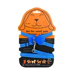 Nylonový postroj pre mačky a malé zvieratá s vodítkom modrý