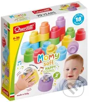 Momy Soft Happy Sound - mäkké kocky + 2 zvukové kocky - 18 ks