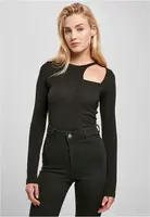 Women's Organic Long Sleeve Cutout Black