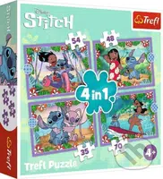 Lilo&Stitch: Bláznivý deň 4v1 - puzzle z kategorie 15 - 60 dílků