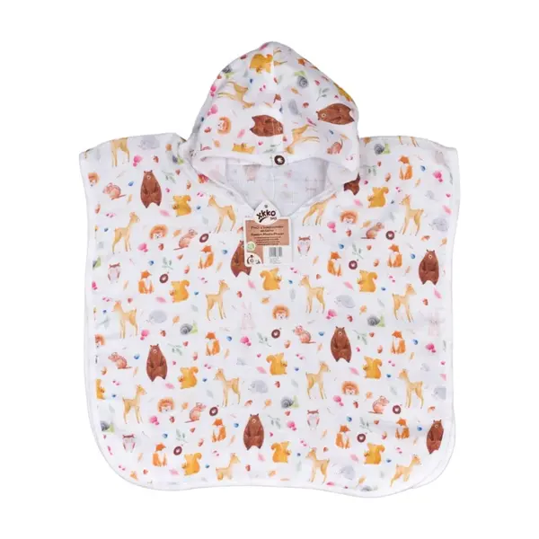 XKKO BMB Bambusové pončo Digi - Wild Forest Veľkosť 2 BMBPN2702