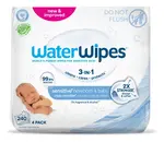 4X WATERWIPES Obrúsky vlhčené Newborn&Baby 3in1