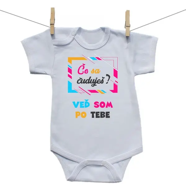 Boodyy Body s krátkym rukávom Veď som po tebe 56 (0-2 mesiace)