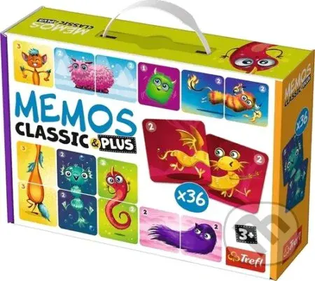 Pexeso Classic&Plus: Roztomilé příšerky 3v1 - hra z kategorie Karty, pexeso