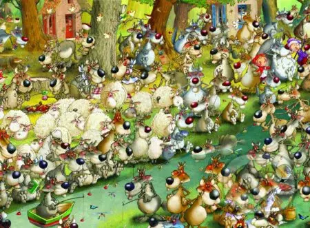 François Ruyer: Wolves! - puzzle z kategorie Umělecké