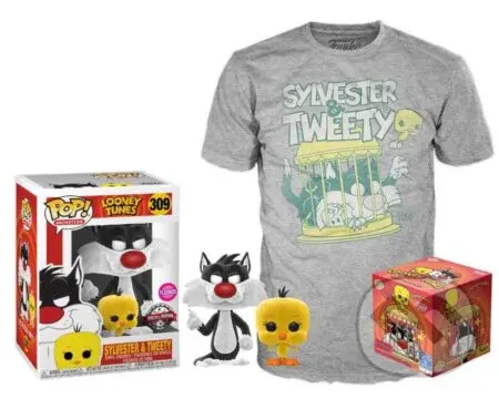 Funko POP & Tee: Looney Tunes Sylvester and Tweety, velikost M (exkluzivní sada s tričkem)