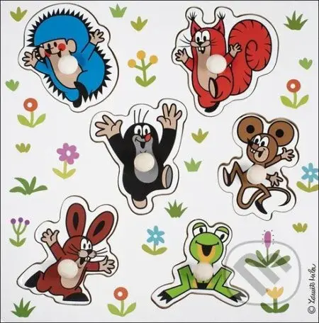 Dřevěné vkládací puzzle Krtek (malé) - hra z kategorie Maxi dílky
