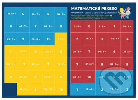 Pexeso: Matematika - Dělení v oboru malé násobilky - hra z kategorie Vzdělávací hry