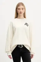 Bavlněná mikina Hugo Blue Oversized Crew_B_4