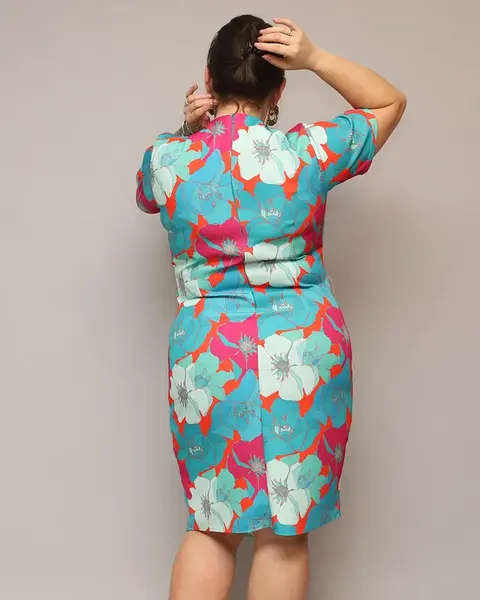 Resti Women's floral fabric dress PLUS SIZE