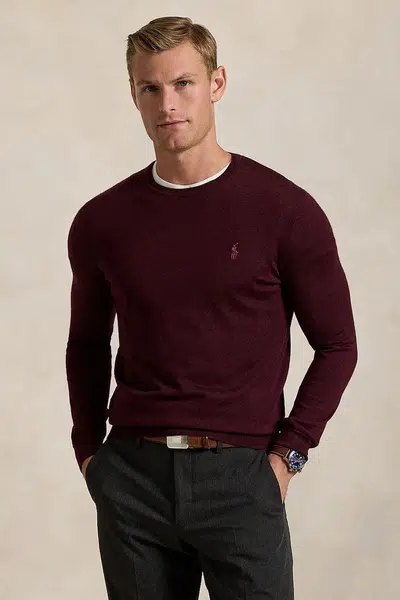 Vlněný svetr Polo Ralph Lauren pánský, šedá barva, 710946143