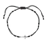 Evolution Group - Pavona Černý textilní náramek s křížkem 13023.3 black