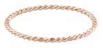 Troli Minimalistický pozlacený prsten z oceli Rose Gold 52 mm