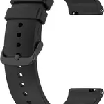 4wrist Univerzální silikonový řemínek s černou sponou 22 mm - Black