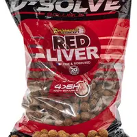 Starbaits rozpustné boilie d-solve boilies red liver 2,5 kg 20 mm