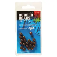 Giants fishing gumové kuličky rubber beads transparent brown  -4 mm
