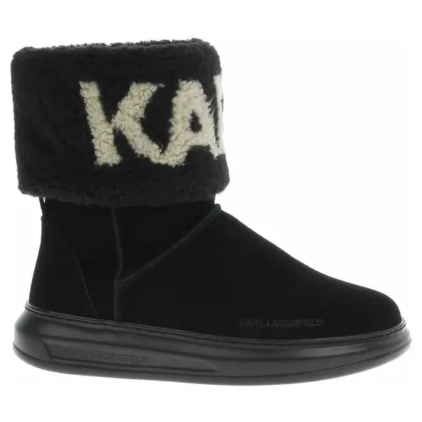 Dámské polokozačky Karl Lagerfeld KL44552 Black Suede 37