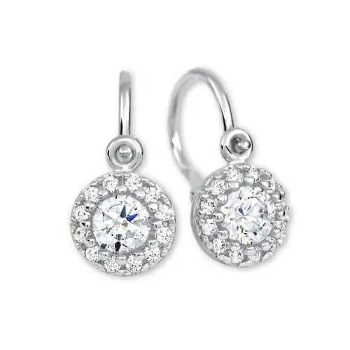 Soliter Dětské náušnice z bílého zlata s krystaly 239 001 00711 07