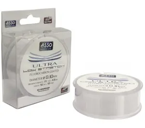 Asso vlasec ultra low stretch 50 m čirá-průměr 0,14 mm / nosnost 3,2 kg