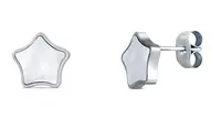 Vuch Hvězdičkové náušnice z oceli Moore Silver