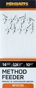 Mikbaits method feeder návazce se zapichovacím hrotem 10ks - velikost 14