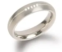 Boccia Titanium Titanový snubní prsten s diamanty 0130-03 57 mm