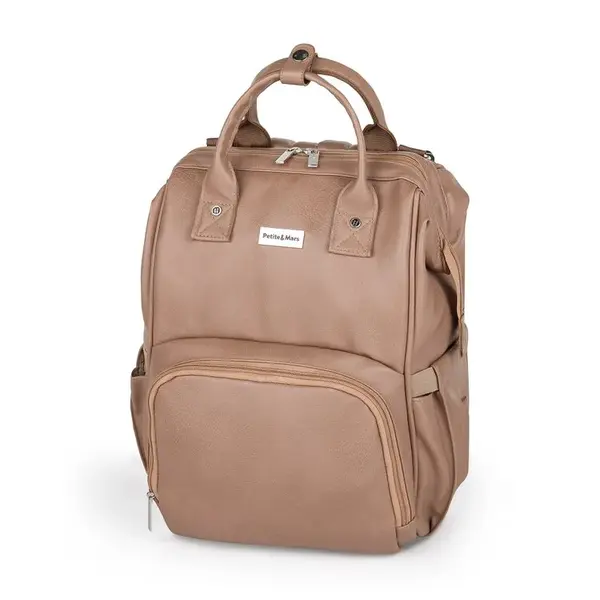 PETITE&MARS Taška/Batoh přebalovací na kočárek Jasper Camel Beige