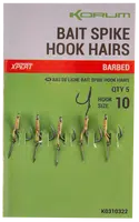 Korum návazec bait spike hook hairs barbed 5 ks - velikost háčku 8