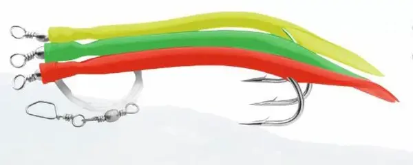 Saenger aquantic návazec 3er gummi makk system mix barev 130 cm velikost háčku 4/0