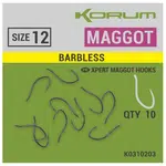 Korum háčky xpert maggot barbless - #14