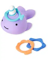 SKIP HOP Zoo Hračka do vody Kroužky Narval 12m+