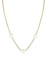 Rosefield Něžný pozlacený náhrdelník se srdíčky Toccombo JNTHG-J535
