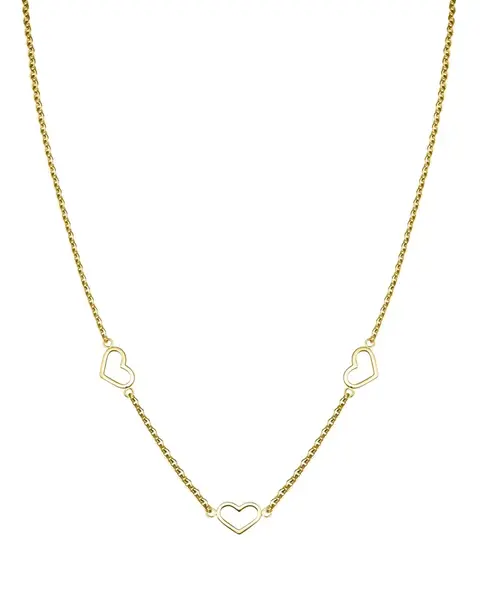 Rosefield Něžný pozlacený náhrdelník se srdíčky Toccombo JNTHG-J535