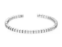 Rosato Pevný stříbrný náramek Cubica RZB030 6,4 cm