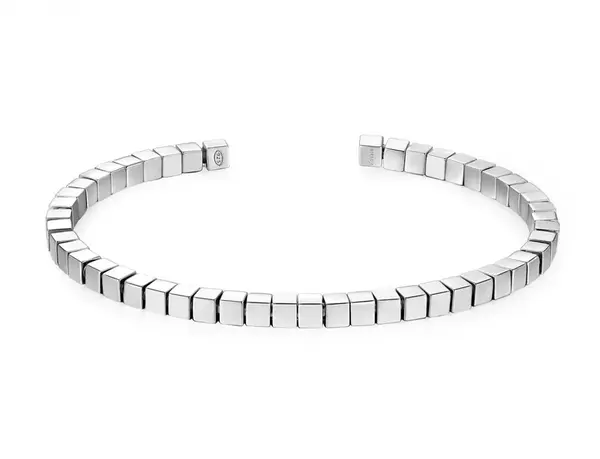 Rosato Pevný stříbrný náramek Cubica RZB030 6,4 cm