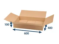 25 ks - Kartonová krabice 600x400x100 3VVL klopová