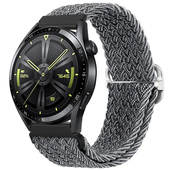 BStrap Braid Nylon remienok na Samsung Gear S3, gray black