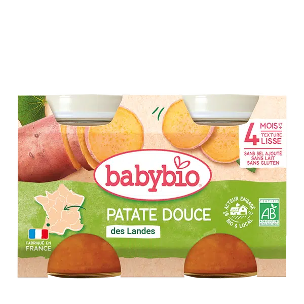BABYBIO Príkrm sladké zemiaky (2x 130 g)