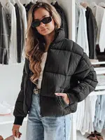Kurtka damska zimowa krótka pikowana VIBEGIRL czarna Dstreet