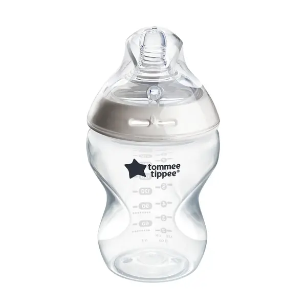 Tommee Tippee Natural Start Samosterilizačná Dojčenská Fľaša s ANTI-COLIC cumlíkom Pomalý Prietok 260 ml 0m+