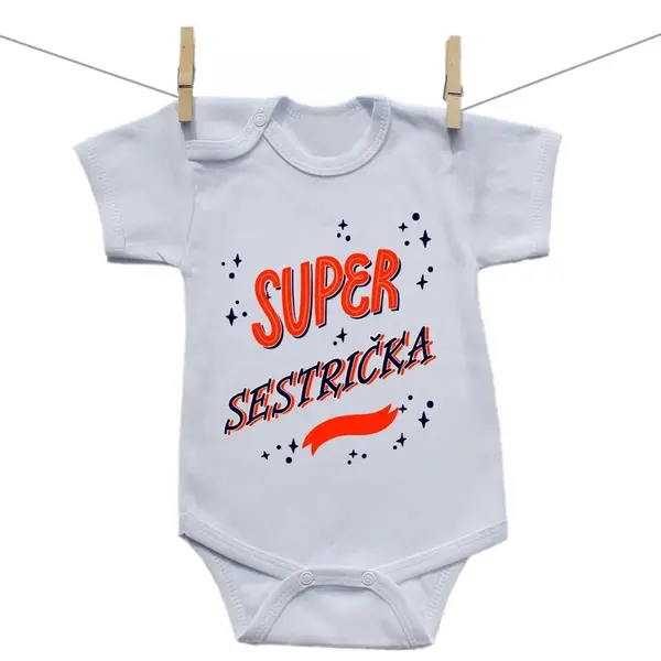 Boodyy Body s krátkym rukávom Super sestrička 98 (2-3 roky)