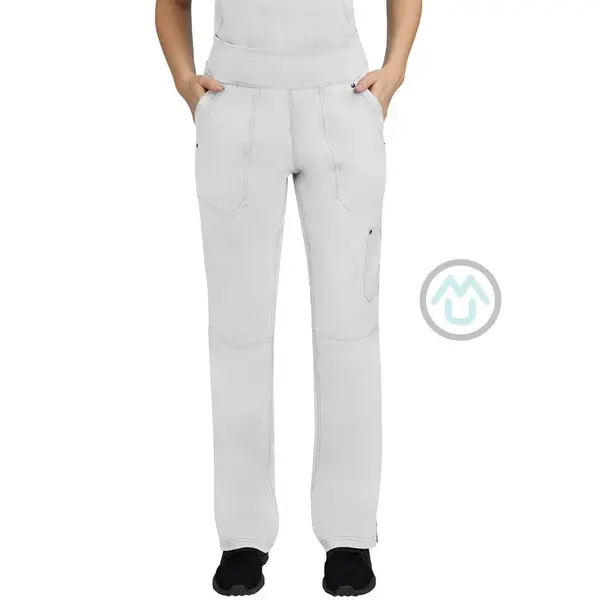 Dámske nohavice na gumu v páse TORI - biela XL