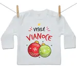 Boodyy Tričko s dlhým rukávom Veselé Vianoce 122 (6-7 rokov)