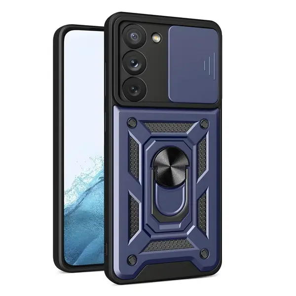 Hybrid Armor Camshield pre Samsung Galaxy S23 - Tmavo Modrá H24902