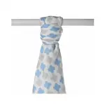 XKKO BMB Bambusová osuška Scandinavian Baby Blue Cross, 90x100,1ks